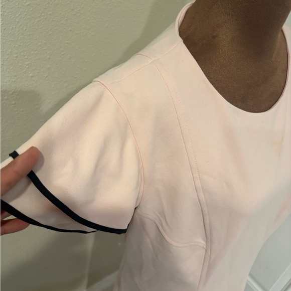 Tommy Hilfiger Light Pink Midi Dress with Black Accents - Picture 3 of 4